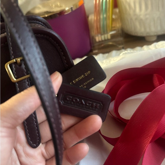 Coach Women's Rich Brown Leather Mini Bag - Picture 2 of 6